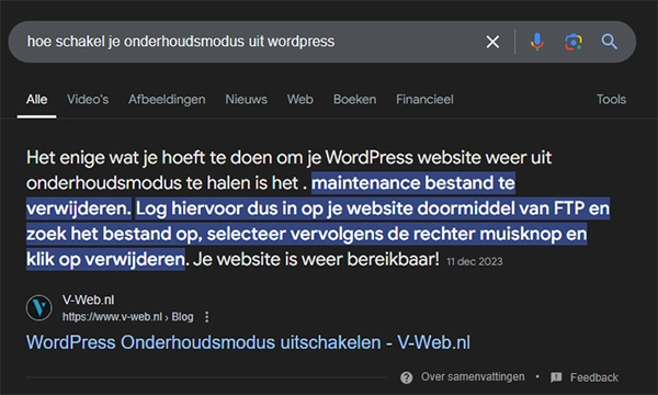 Zero click searches