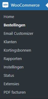 Wordpress Woocommerce bestellingen