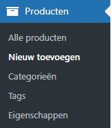 Wordpress webshop producten toevoegen