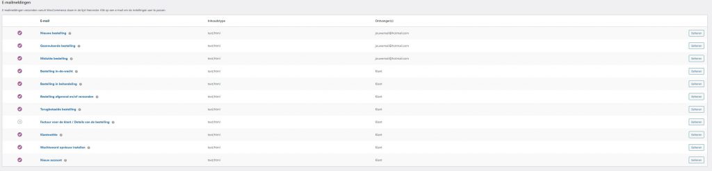 Wordpress automatische e-mails instellen